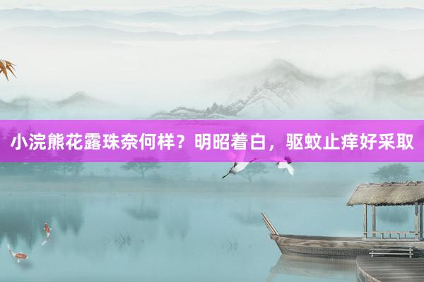 小浣熊花露珠奈何样？明昭着白，驱蚊止痒好采取